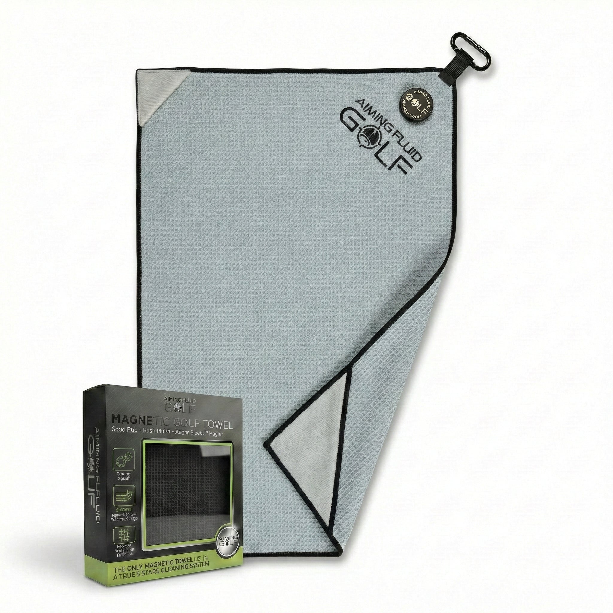 Magna-Anchor™ Magnetic Golf Towel – Stubby (16×24)