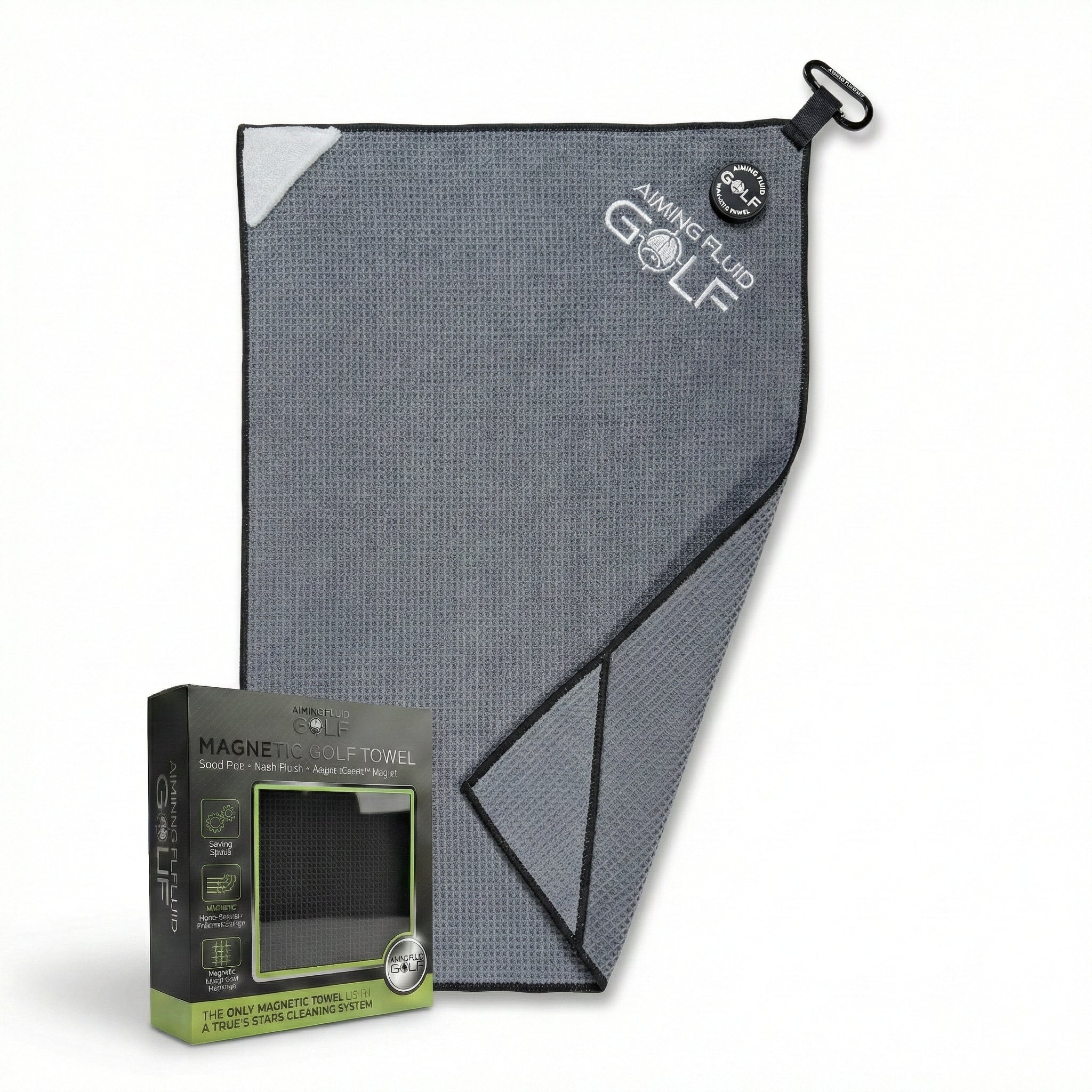 Magna-Anchor™ Magnetic Golf Towel – Stubby (16×24)