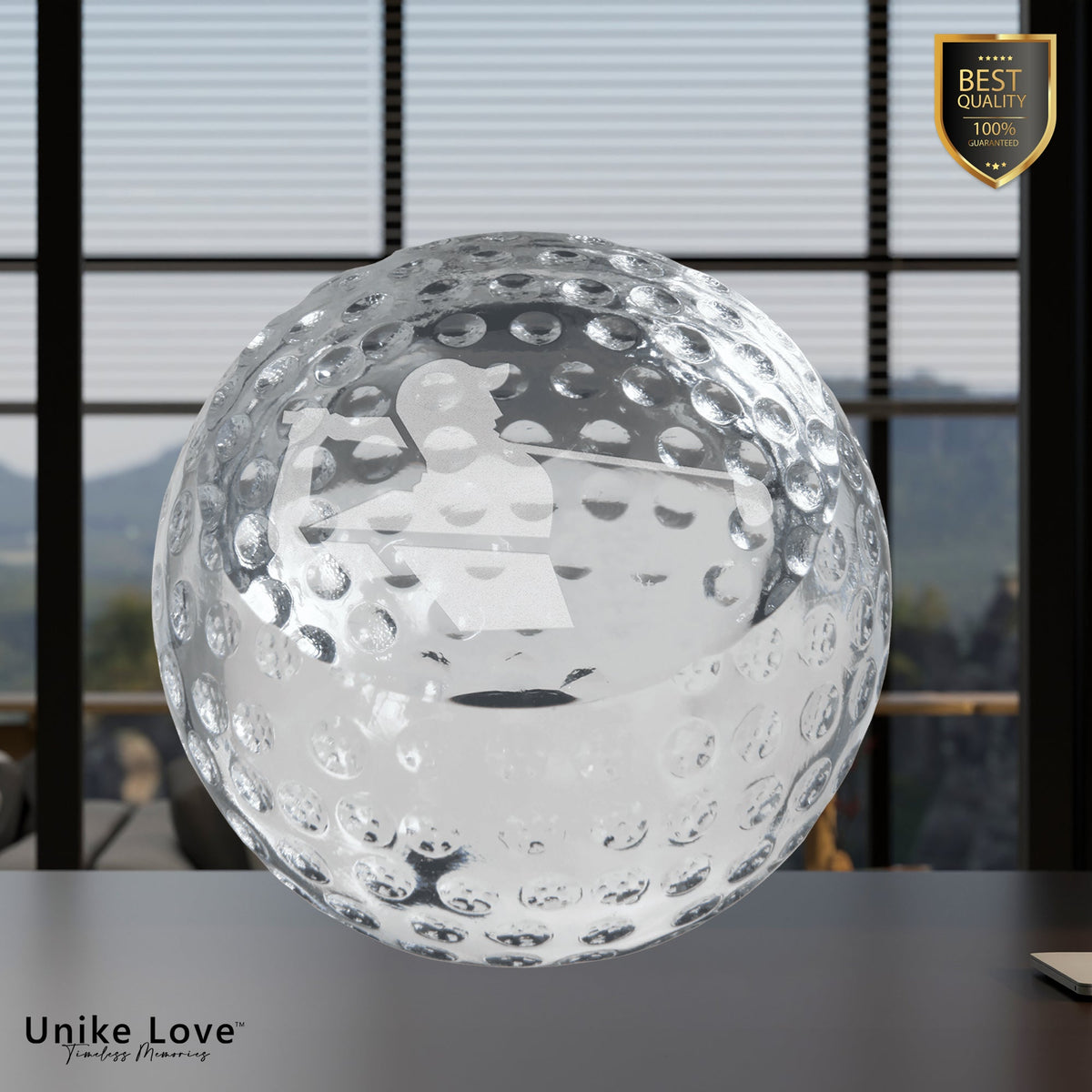 Crystal Golf Ball Paperweight