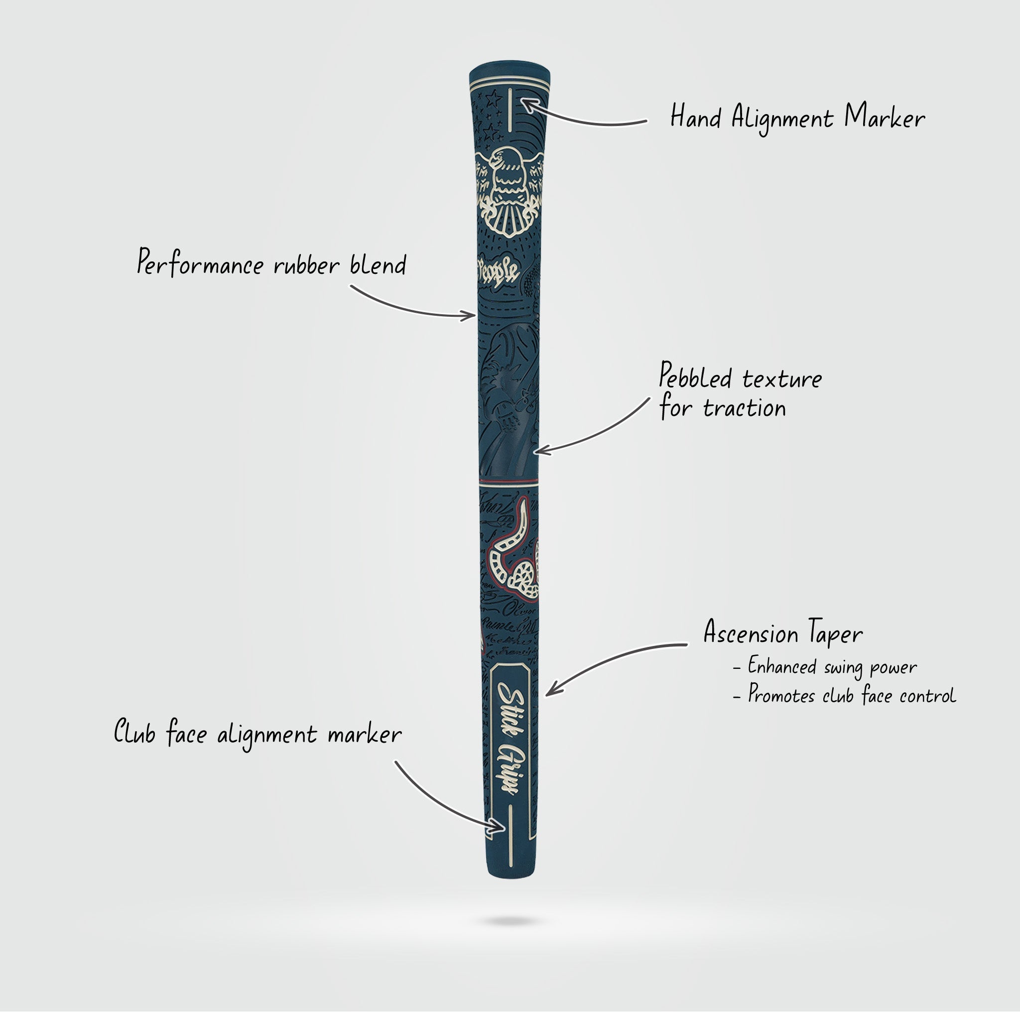Stick Grips Golf Patriot Golf Grip (Blue)