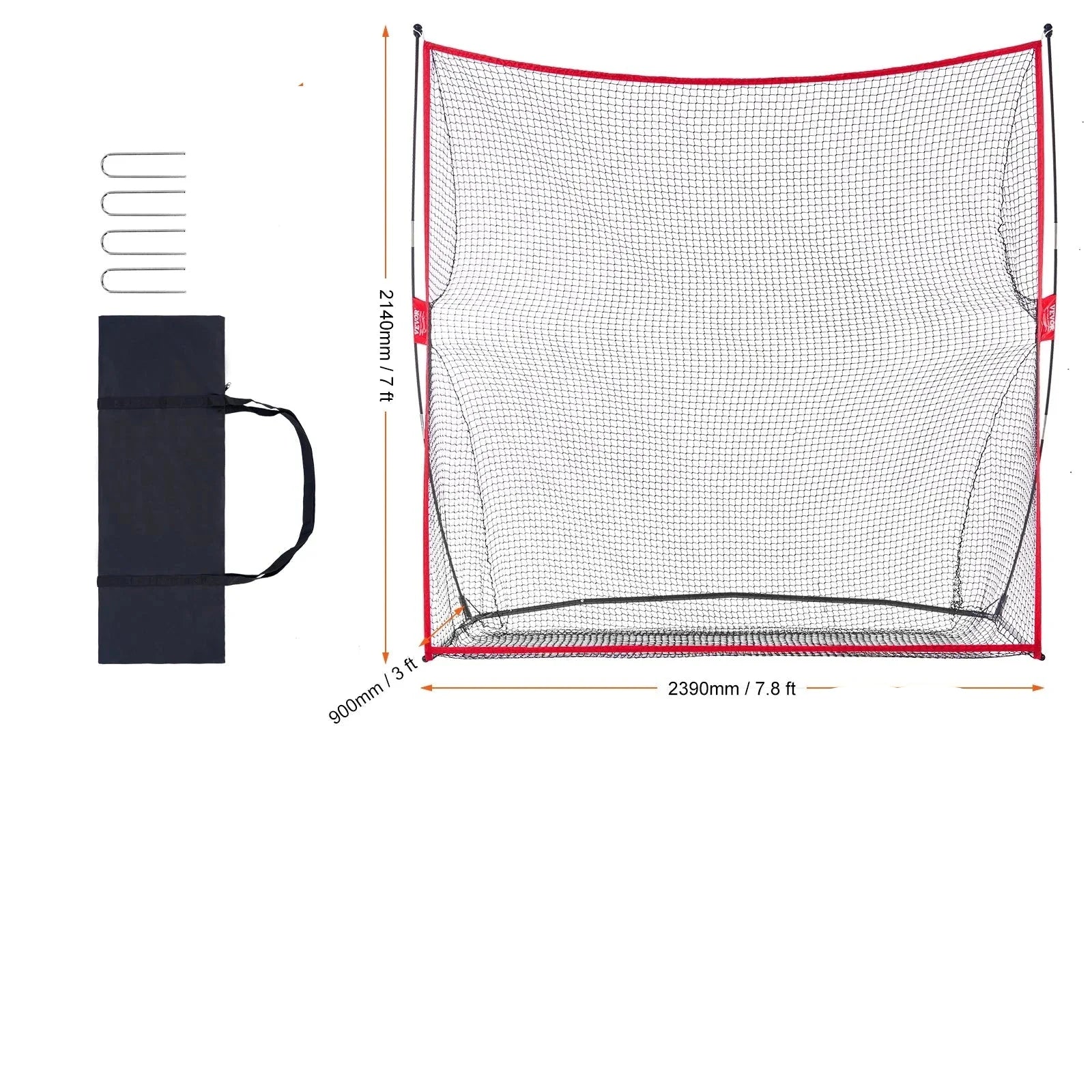 7.8x7ft Golf Practice Net: Indoor/Outdoor Driving Range