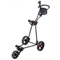 3 Wheel Durable Foldable Steel Golf Cart with Mesh Bag
