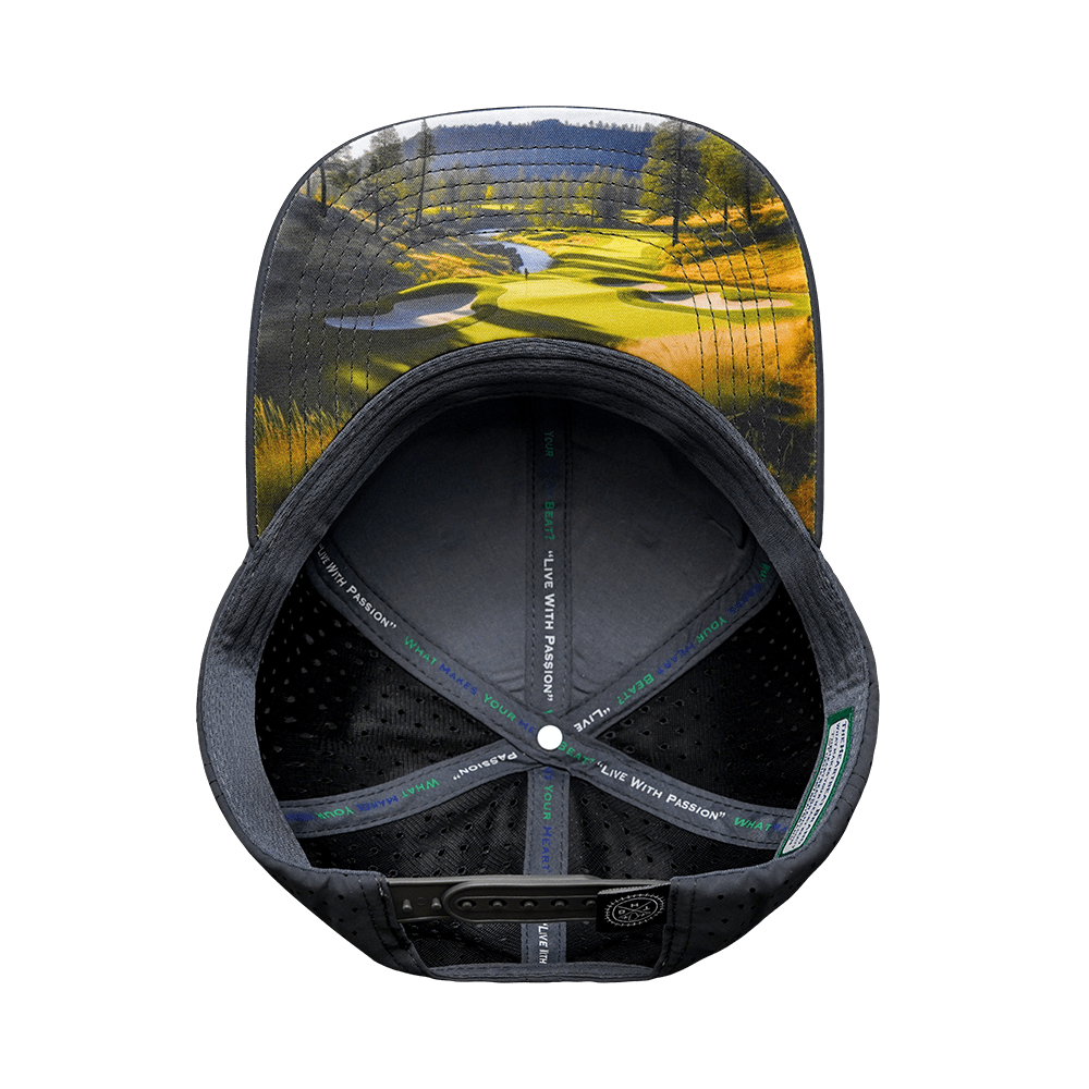 Golf Hat - Baseball Hat Fit - Charcoal - Laser Mesh