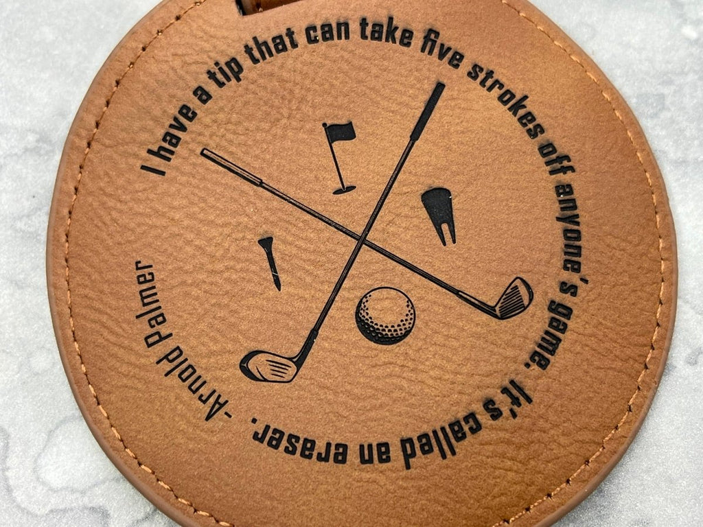 Personalized Golf Leather Tee Holder