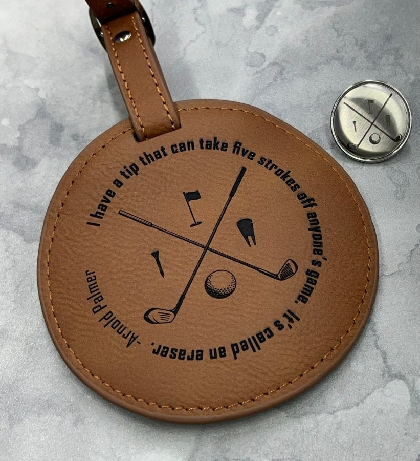 Personalized Golf Leather Tee Holder