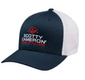 Scotty Cameron Crown Stacked Flexfit Mesh Trucker Cap Navy/White